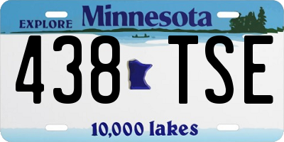 MN license plate 438TSE
