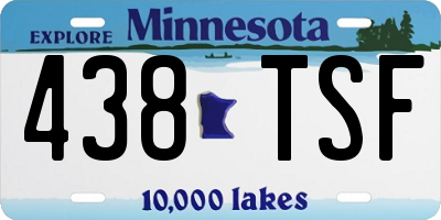 MN license plate 438TSF