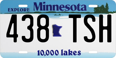 MN license plate 438TSH
