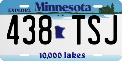 MN license plate 438TSJ