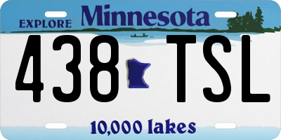 MN license plate 438TSL