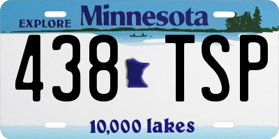 MN license plate 438TSP