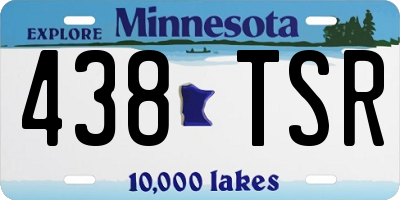 MN license plate 438TSR