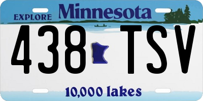 MN license plate 438TSV