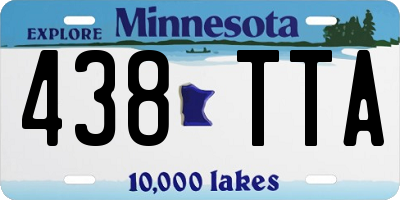 MN license plate 438TTA