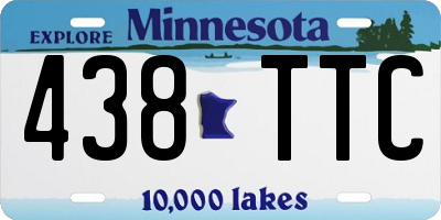 MN license plate 438TTC