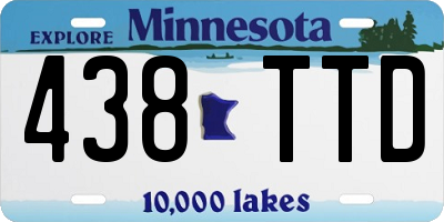 MN license plate 438TTD