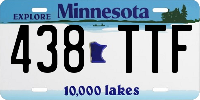 MN license plate 438TTF