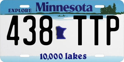 MN license plate 438TTP
