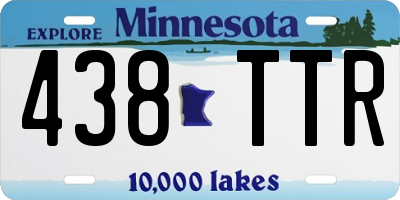 MN license plate 438TTR