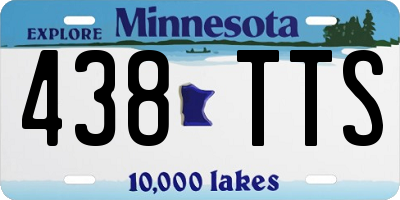 MN license plate 438TTS