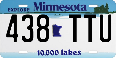 MN license plate 438TTU