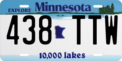MN license plate 438TTW