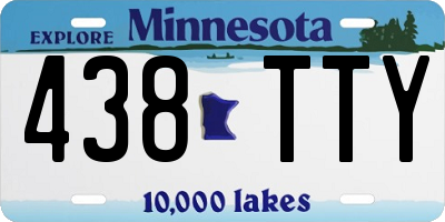 MN license plate 438TTY