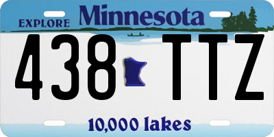 MN license plate 438TTZ