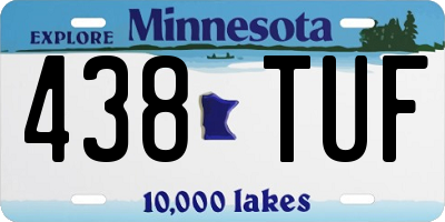 MN license plate 438TUF