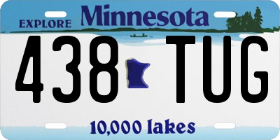 MN license plate 438TUG