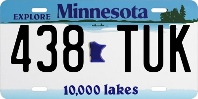 MN license plate 438TUK