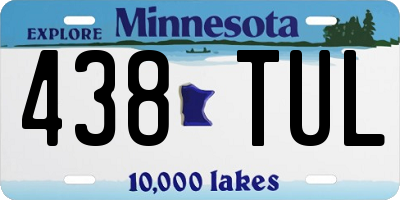 MN license plate 438TUL