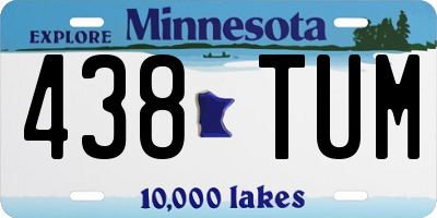 MN license plate 438TUM