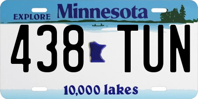 MN license plate 438TUN