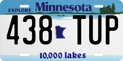 MN license plate 438TUP