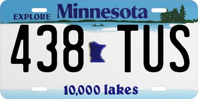 MN license plate 438TUS