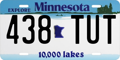 MN license plate 438TUT