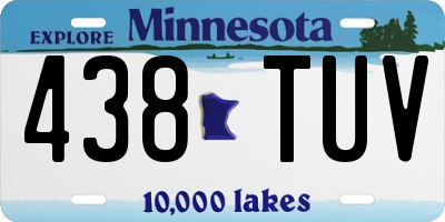 MN license plate 438TUV