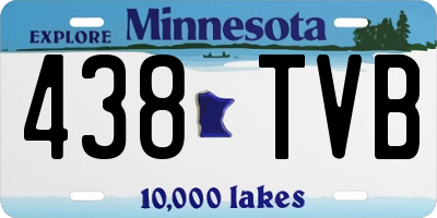 MN license plate 438TVB