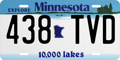 MN license plate 438TVD