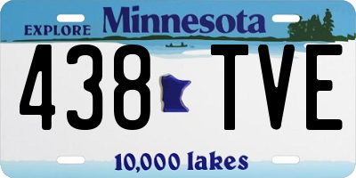 MN license plate 438TVE