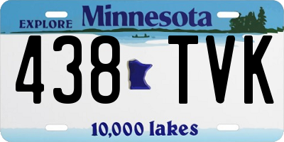 MN license plate 438TVK