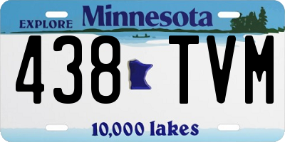 MN license plate 438TVM