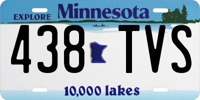 MN license plate 438TVS