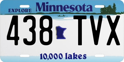 MN license plate 438TVX
