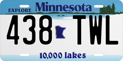 MN license plate 438TWL