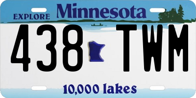 MN license plate 438TWM