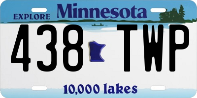 MN license plate 438TWP