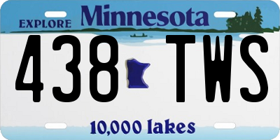 MN license plate 438TWS