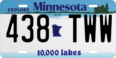 MN license plate 438TWW