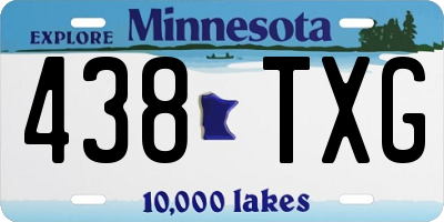 MN license plate 438TXG