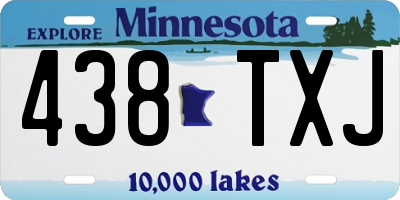 MN license plate 438TXJ