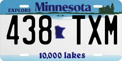 MN license plate 438TXM