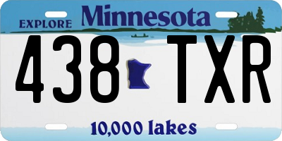 MN license plate 438TXR