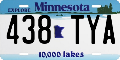 MN license plate 438TYA