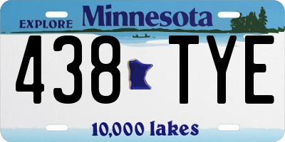 MN license plate 438TYE