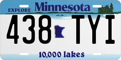 MN license plate 438TYI