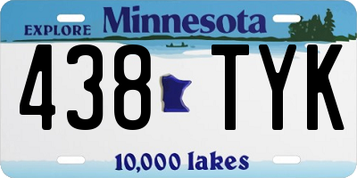 MN license plate 438TYK