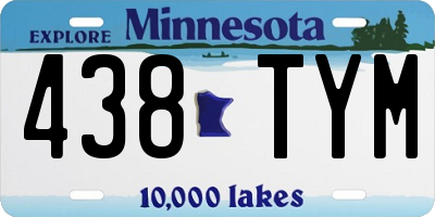 MN license plate 438TYM